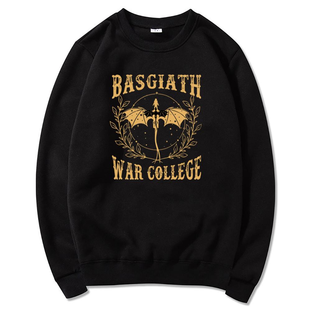 Unisex Fourth Wing Basgiath War College Sweatshirt Retro Dragon Rebecca Yoros Hoodie Violet Sorrengail The Empyrean Crewneck Sweatshirt