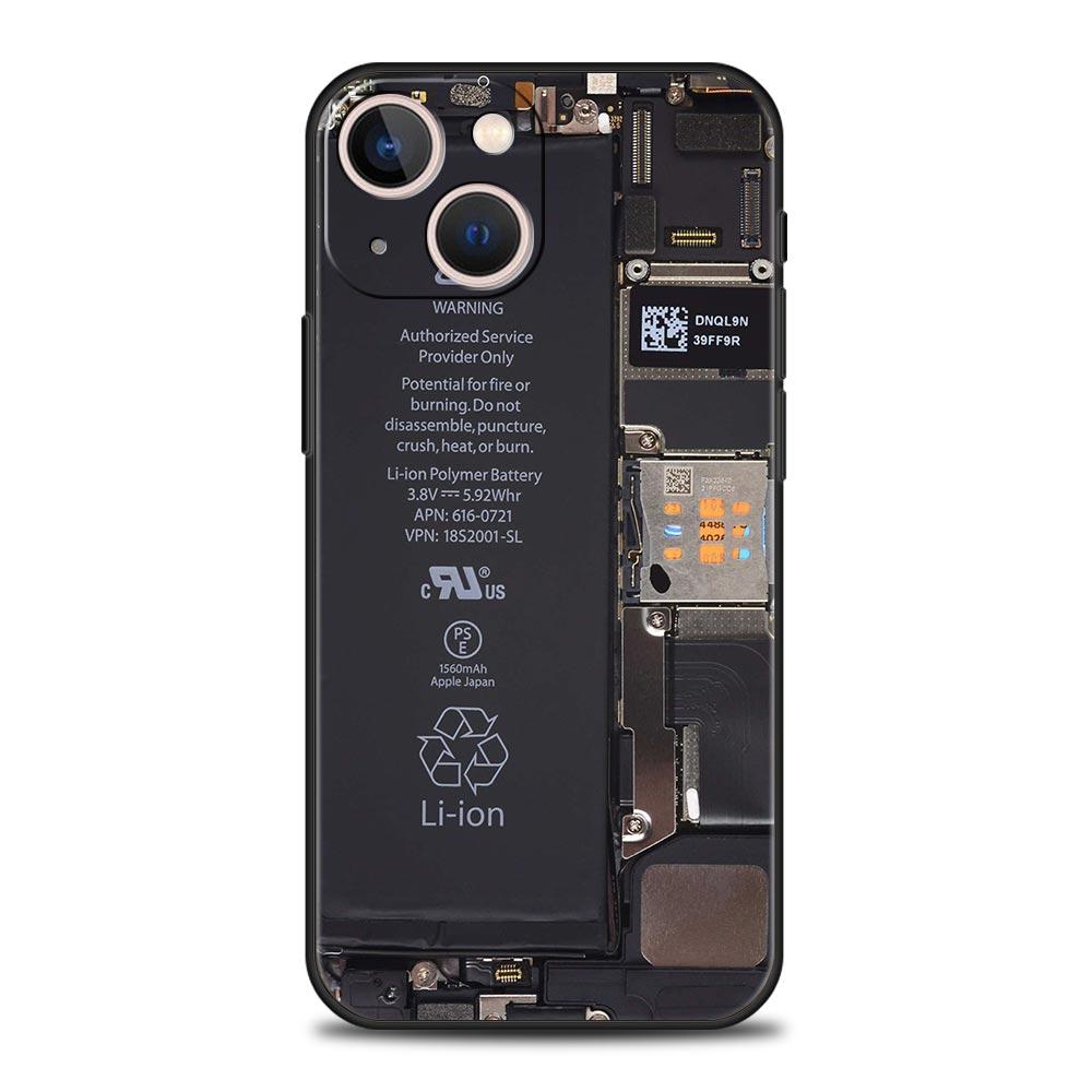 Main Circuit Board Pattern Phone Case Cover for iPhone 17 16 15 14 13 12 11 Pro Max 17 Air Plus Shockproof Soft TPU Shell Fundas