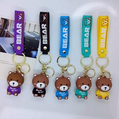 Creative Cartoon Bear Doll Keychain Car Bag Keychain Accessories Gift Wholesale Y2k Fashion Toys Anime Cartoon Frind