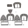 Vintage Style Handmade Carving Alloy Waist Belt Buckle Set for Collar Saddle Accessories40mm Inner Diamter