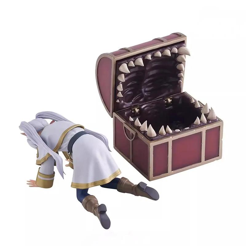 Original 12cm Frieren Jenseits des Endes der Reise Frieren Schatztruhe Monster Anime Figur Hohe Qualität Spielzeug Farn Nudelstopper Action Figur