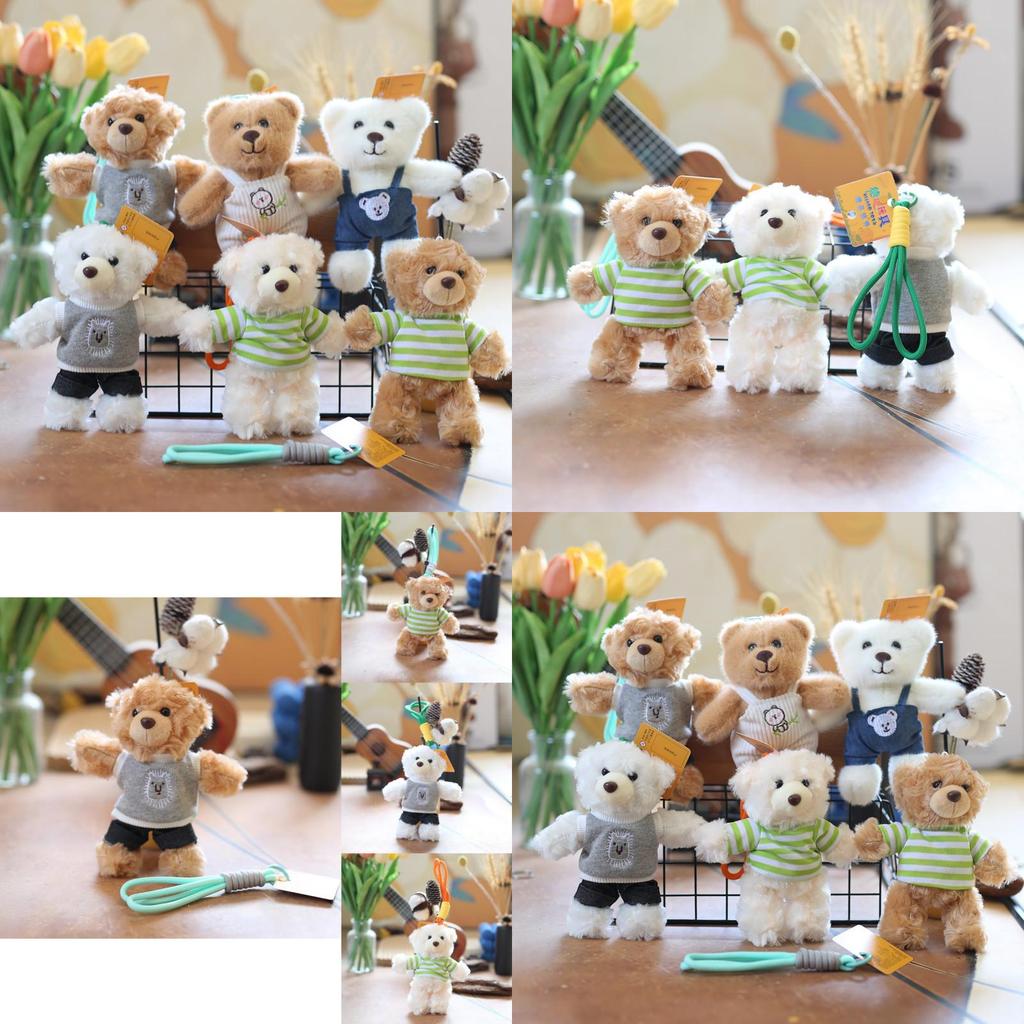 Cozy And Cute Teddy Bear Keychain Plush Toy Adorable Bag Decoration Fluffy Charm