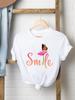 (Asian Size) Style Butterfly Cute Woman Print Women Clothing Short Sleeve T Shirt Fashion Tee Top Female Graphic T-shirts