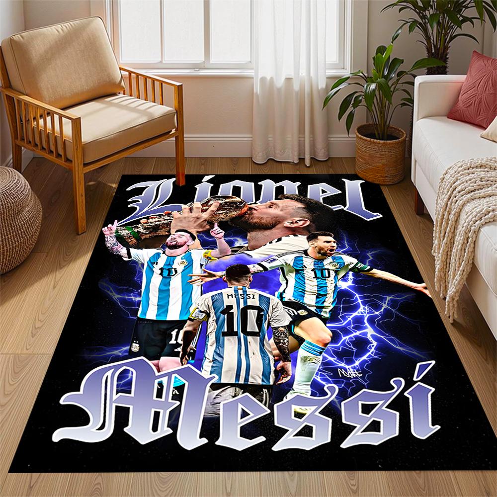 Argentinien Messi Feier Teppich Büro Teppich Perfekt für Eingangsbereiche Wohnzimmer Balkon Flur Rutschfester Teppich Büros Dekorieren