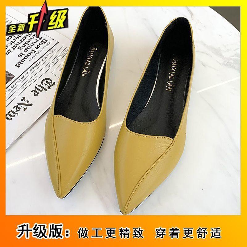 Pointed Flat-soled Single Shoes Professional Women's Shoes Work Shoes Women's 2025 Spring and Summer New Soft-soled Soft-soled Comfortable Single Shoe