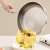 Titan Pfanne mit Deckel Kratzfeste Bratpfanne Antihaft Gehämmertes Kochgeschirr für Gas Elektro Induktionsherde Gesundes Kochen Essentiell