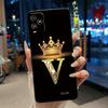 Crown Initial Letter Black Case For BLU View 5 Pro Protective Soft Silicone Shockproof Casing For BLU View 5 Pro Back Cover