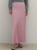 G And Gb Satin Long Skirt_Pink