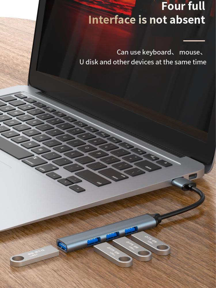 Mini USB hub bővítmények 4 portos USB 3.0 hub 2.0 hub USB adapterállomás Ultra vékony hordozható adatelosztó USB elosztó