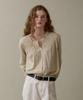 Opeundoeoseutyudio Frill Neck Blouse Beige