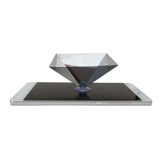 3D Hologram Pyramid Display Projector with Mini Suction Cup Portable Universal Mobile Smart Phone 3D Holographic Projection Device