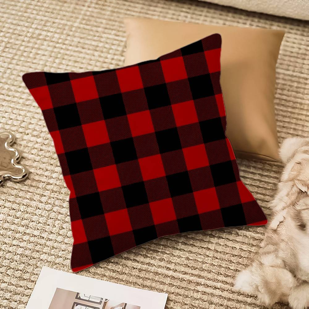 Christmas Special Pillow Case Silky Short Plush With Invisible Zipper Dustproof Sofa Cushion Cover