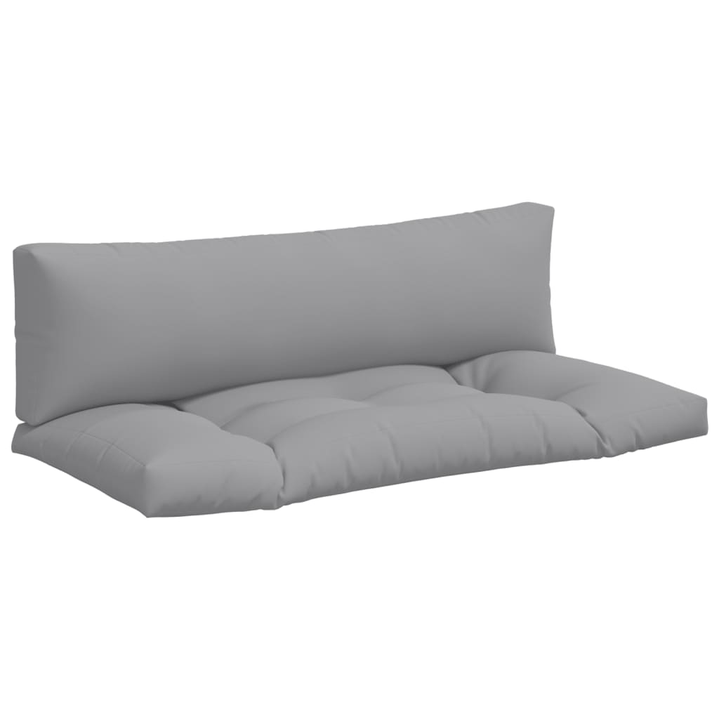 Vidaxl Pallet Cushions, 2 Pcs, Grey, Fabric