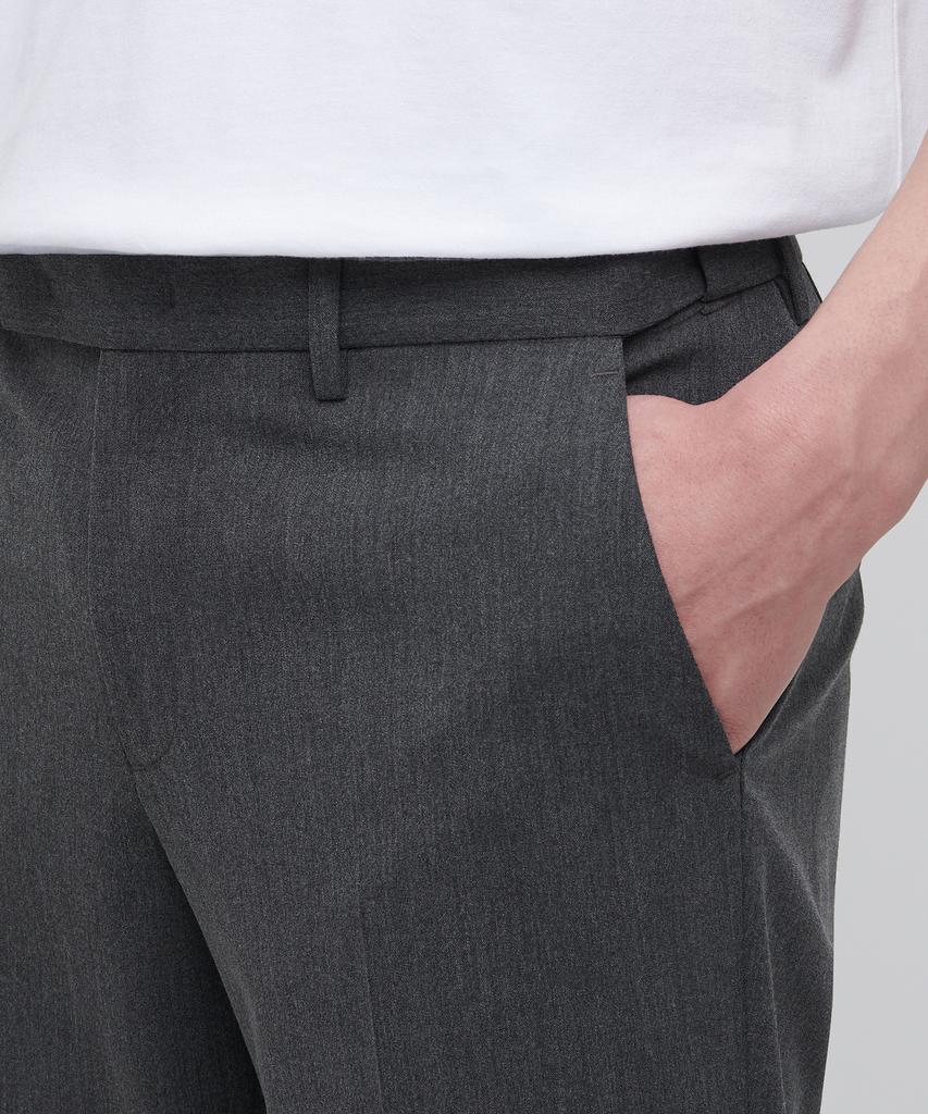 Musinsa Standard Lightweight Tapered Hidden Banding Crop Slacks [Medium Gray]