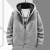 Thickened Polar Fleece Jacket Men's Fat Hooded Plus Fat To Increase Warmth Fleece Jacket Large Size