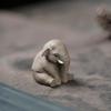 Handmades Sittings Elephant Ornament Small Teas Pet Mini Cute Statue Room Teas Table Decorations for Teas Lover Friend