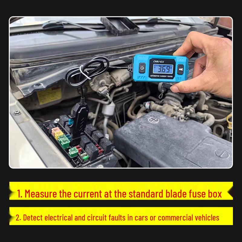 High-Precision Automotive Fuse Ammeter & Battery Leakage Current Detector