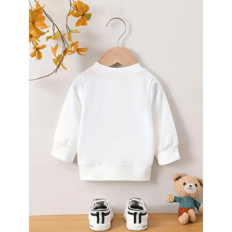 Christmas Tree Print Pattern, Girls' Comfortable Thin Crewneck Sweatshirt for Spring/Autumn