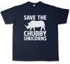 SAVE THE CHUBBY UNICORNS T-SHIRT Rhino Rainbow Colors Fairy Fairies Fun
