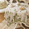 Vintage Countryside Round Table Tablecloth Light Luxury Atmosphere Green Dining Tables Rectangular Coffee Table Tablecloth