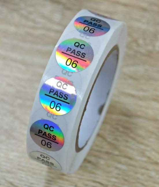 Transparant Zelfklevend QC Pass Label - Ronde Laser Kwaliteitsinspectie Sticker