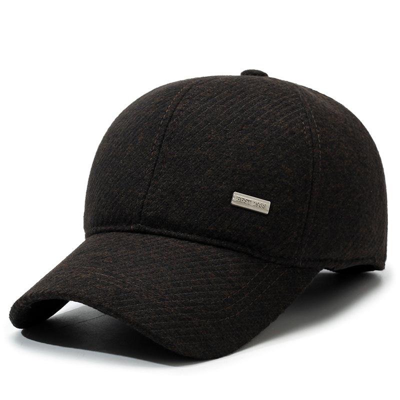 Herbst Winter Wollmütze Ohrenschutz Mittelalterliche und Alte Baumwollmütze Herren Baseballmütze Papa Warme Mütze