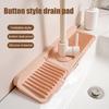Foldable Silicone Faucet Mat Kitchen Sink Splash Guard 6 Degrees Slope Button Closure Bathroom Kitchen Countertop Water Drain Mat