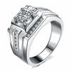Prsten Korejský styl pánský prsten pozlacený 18K bílým zlatem diamantový prsten pánský vysoce uhlíkový diamant luxusní diamantový prsten