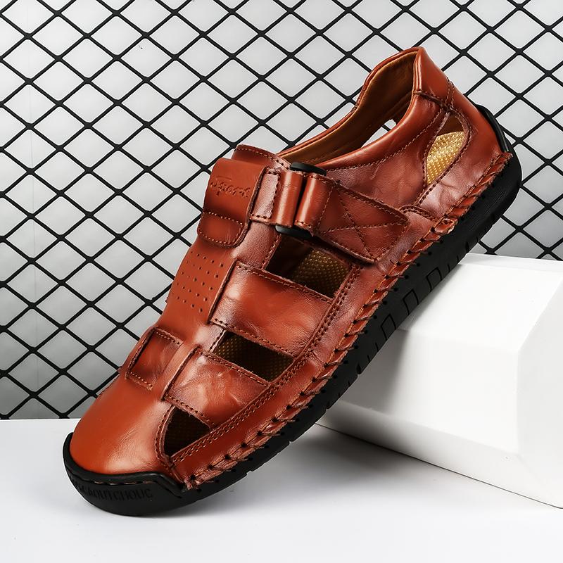 Shoes Men Sandals Outdoor Water Shoes Leather Men's Sneakers Summer Beach Shoes Sandals For Male Large Size Fashion Casual Shoes
