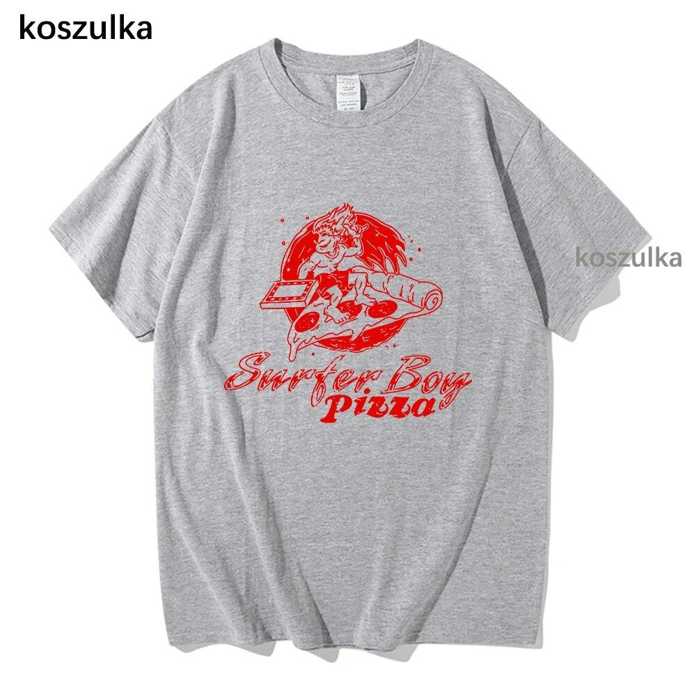 Unixes Classic Surfer Boy Pizza T-shirt Cotton T Shirt Summer T Shirts 2022 Tops Unisex T-Shirts Women Sweatshirts Unisex