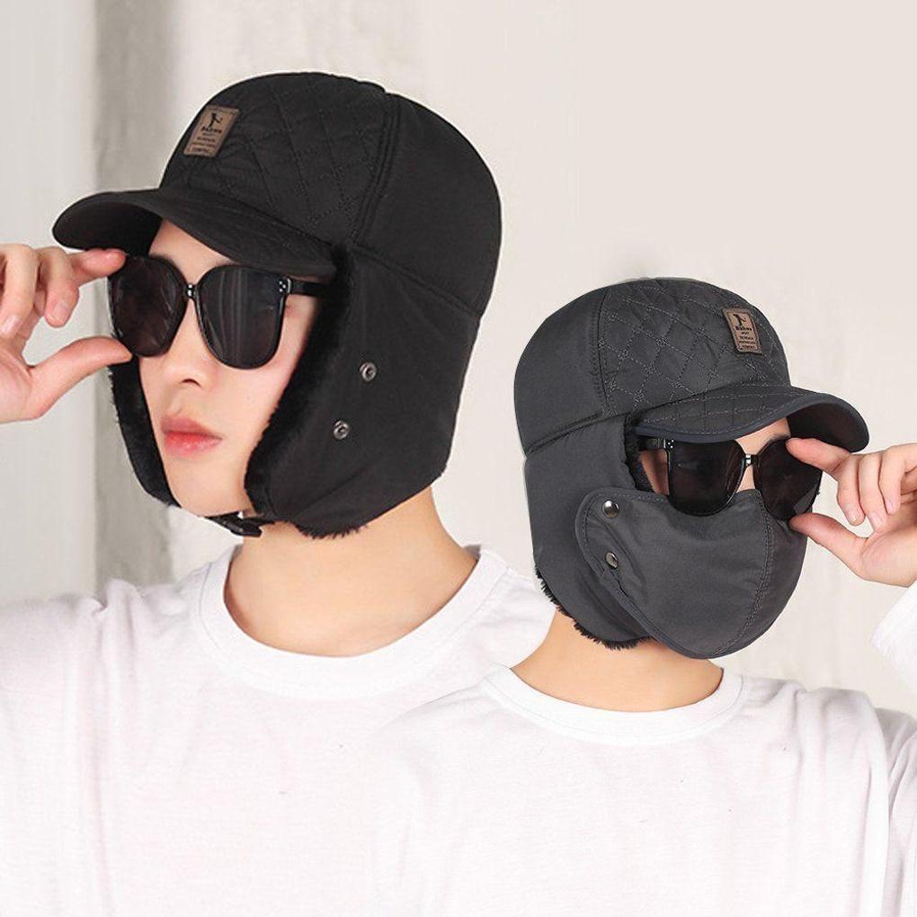 Luxurious Diamond Quilted Outdoor Earmuff Mask Hat