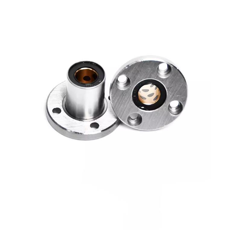 Round Flange CNC Linear Bearing with Graphite Copper Bushing