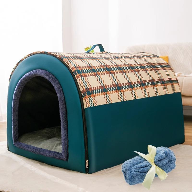 Dog Kennel To Keep Large Dogs Warm In Winter. Dog Kennel House In Winter. Removable and Washable for Golden Retriever Pets. Suitable for All Seasons.