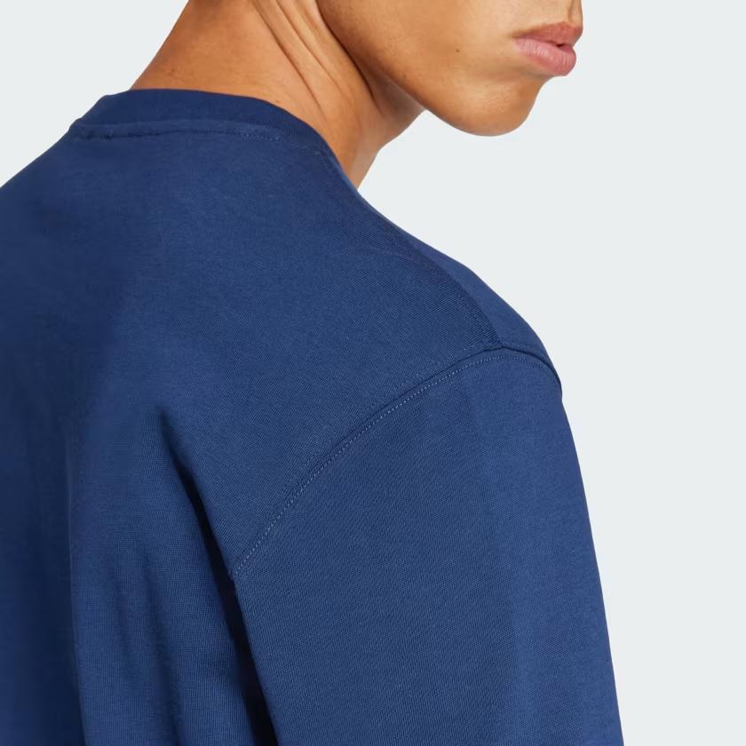 adidas Originals Adicolor Trefoil T-shirt Outline Comfortabel Huidvriendelijk Veelzijdig Ronde Hals Korte Mouw T-shirt Heren Tops Diepblauw JP1089