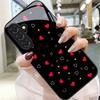 Heart-shaped Printed Pattern Glass Phone Case for Samsung Galaxy S26 S25 S24 S23 S22 S21 S20 FE Ultra Plus5Ganti-fall Back Cover