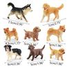 8PCS Dog Figurines Playset, Realistic Detailed Plastic Puppy Figures, Hand Painted Mini Dog Figures Toy Set Cake Toppers