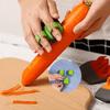 1Pcs Manual Finger Melon Shaver Non-slip Vegetable Fruit Peeler for Household Multipurpose Stainless Steel Kitchen Supplies