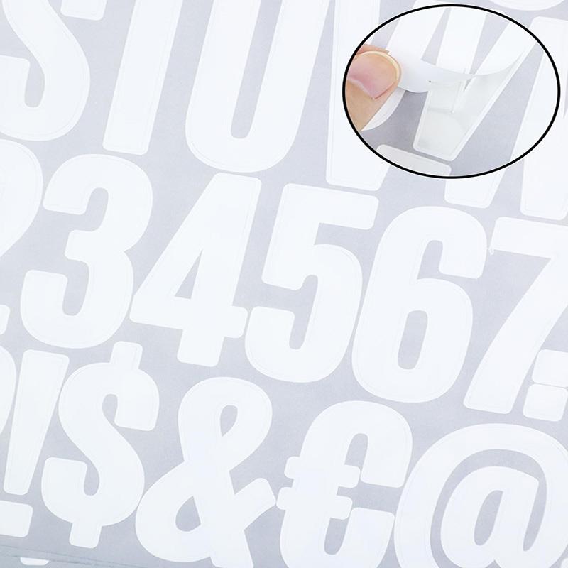 4 Sheets Letter Number Symbol Stickers 2 Inch Selfadhesive Letter Number Symbol Stickers Set 200 Pieces Alphabet Numbers Sticker