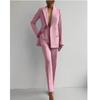 Elegant Blazer Suit Wide Leg Pants Two Piece Sets Outfits for Women Classic OL Work Street Outfit Tracksuit