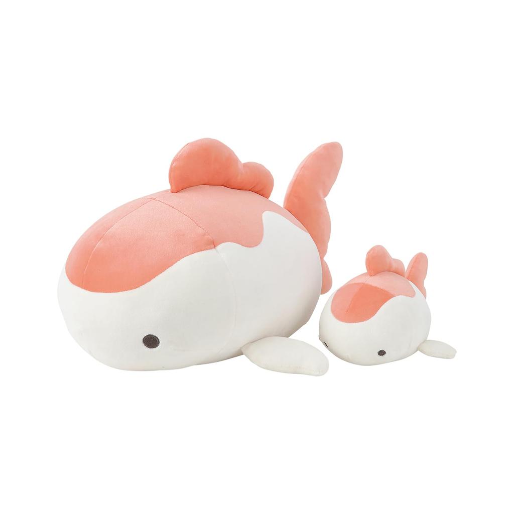Ribheart Bolster Marshmallow Aqua Mie Goldfish (approx. 27cm Total Length) Plush Toy, Fluffy, 28211-25