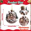 Christmas Igloo Car Pendant Acrylic Pendant Christmas Tree Pendant