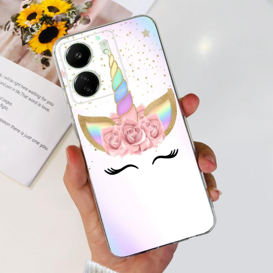 For Xiaomi Poco C65 Case Redmi 13C New Fashion Painted Back Cover 6.74'' Soft TPU Phone Case For Xiaomi Redmi 13C PocoC65 Bumper