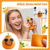 Realistic Simulation Orange Stress Toy with Face Design for Squeezing and Hand Exercise for Home Office Use