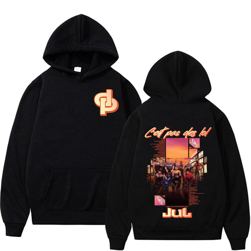 Rapper Jul Musikalbum Welttournee 2025 Cover Sweatshirt Herren Vintage Klassisch Hohe Qualität Kapuzenpullover Harajuku Mode Lockere Kapuzenpullover