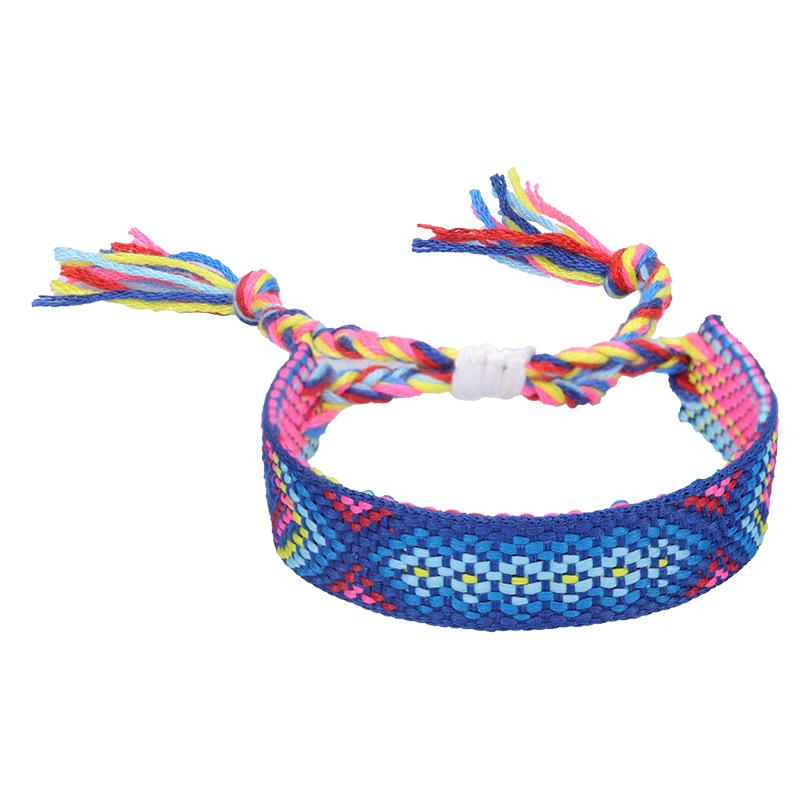 Handgemaakte gevlochten armband kleurrijke kwast gelukkige vriendschap handtouw fabrieksvoorraad
