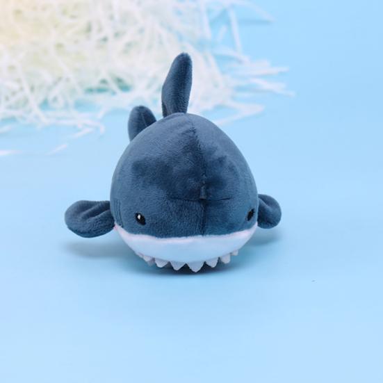 Key Holder Soft Cartoon Shark Shape Plush Creative Hanging Pendant for Bag