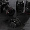 Neoprene Lens Bag DSLR Camera Lens Pouch Waterproof Shockproof Waist Bag Lens Holder Cylinder with Internal Fur Protection Camera Lens Storage Bag