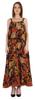 Printed Layered Maxi Dress for Women Loose Fit Shoulder Strap Dress Casual Resort