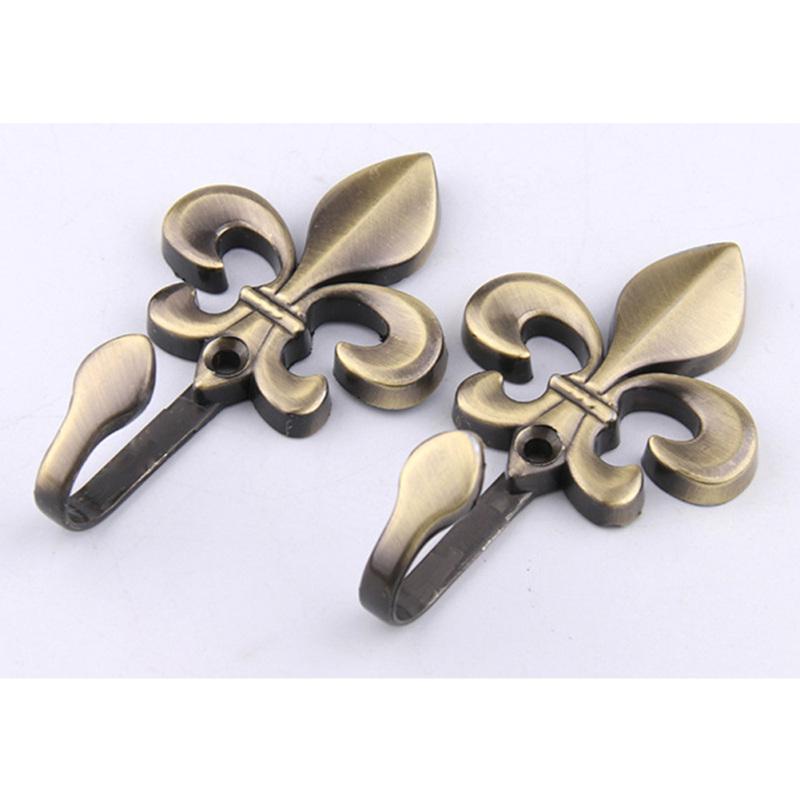 2Pcs Curtain Hanging Hook with Plum Blossom Head Holdback Wall Tie Back Hooks Hanger Holder Curtain