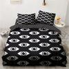3D Geprint Blauw Boze Oog Beddengoed Set voor Meisjes Dekbedovertrek Dekbed Volledig Bed Benodigdheden Zacht Comfortabel